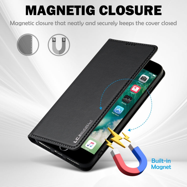 For iPhone 7 / 8 / SE 2020 LC.IMEEKE L1 Series Frosted Fine Texture PU Phone Case