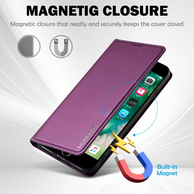 For iPhone 7 / 8 / SE 2020 LC.IMEEKE L1 Series Frosted Fine Texture PU Phone Case