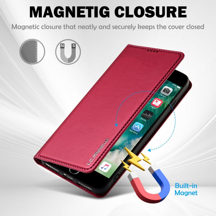 For iPhone 7 / 8 / SE 2020 LC.IMEEKE L1 Series Frosted Fine Texture PU Phone Case