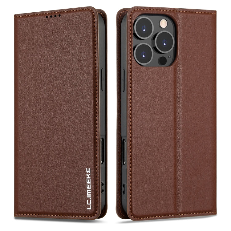 For iPhone 16 Pro Max LC.IMEEKE L1 Series Frosted Fine Texture PU Phone Case