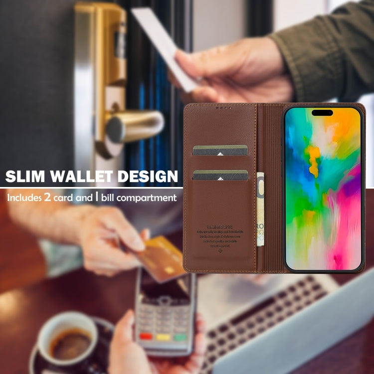 For iPhone 16 Pro Max LC.IMEEKE L1 Series Frosted Fine Texture PU Phone Case