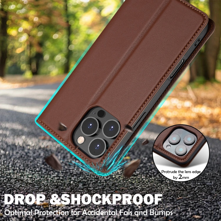 For iPhone 16 Pro Max LC.IMEEKE L1 Series Frosted Fine Texture PU Phone Case