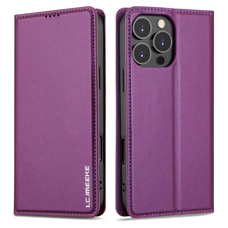 For iPhone 16 Pro Max LC.IMEEKE L1 Series Frosted Fine Texture PU Phone Case