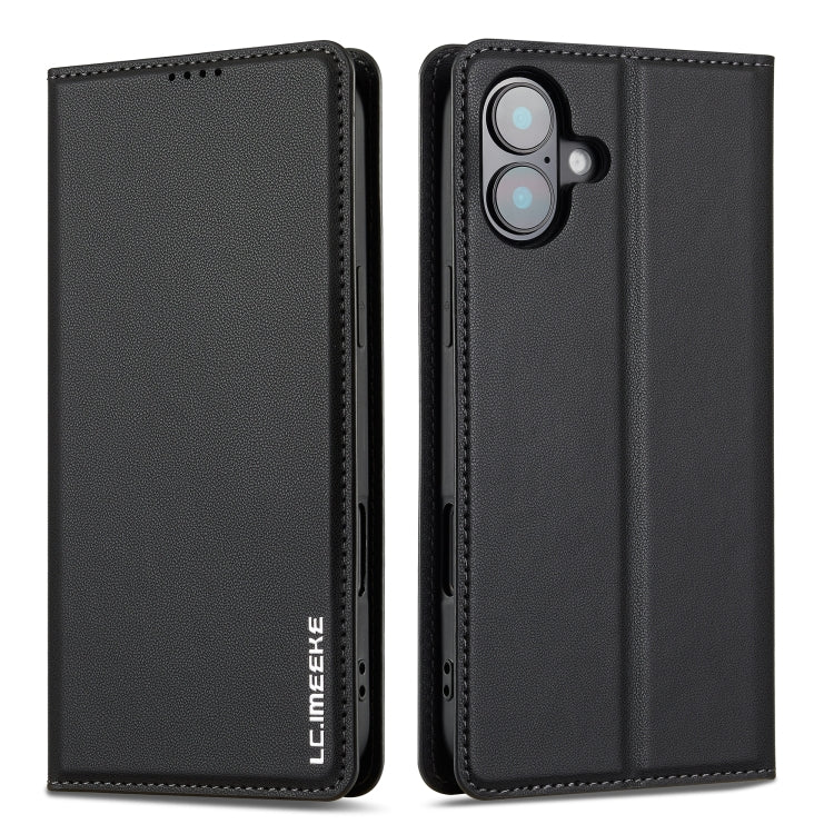 For iPhone 16 Plus LC.IMEEKE L1 Series Frosted Fine Texture PU Phone Case