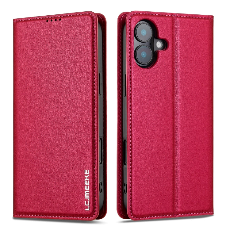 For iPhone 16 Plus LC.IMEEKE L1 Series Frosted Fine Texture PU Phone Case