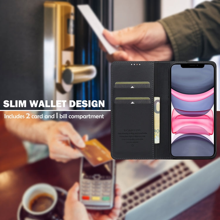 For iPhone 11 LC.IMEEKE L1 Series Frosted Fine Texture PU Phone Case