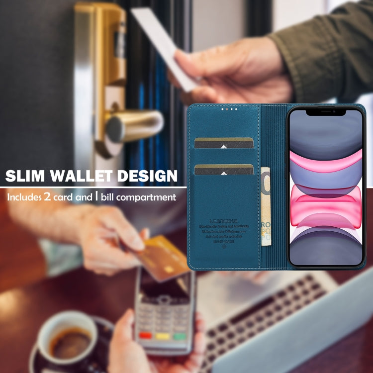 For iPhone 11 LC.IMEEKE L1 Series Frosted Fine Texture PU Phone Case