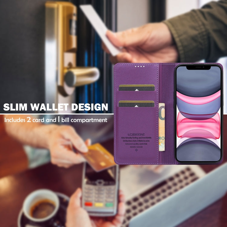 For iPhone 11 LC.IMEEKE L1 Series Frosted Fine Texture PU Phone Case