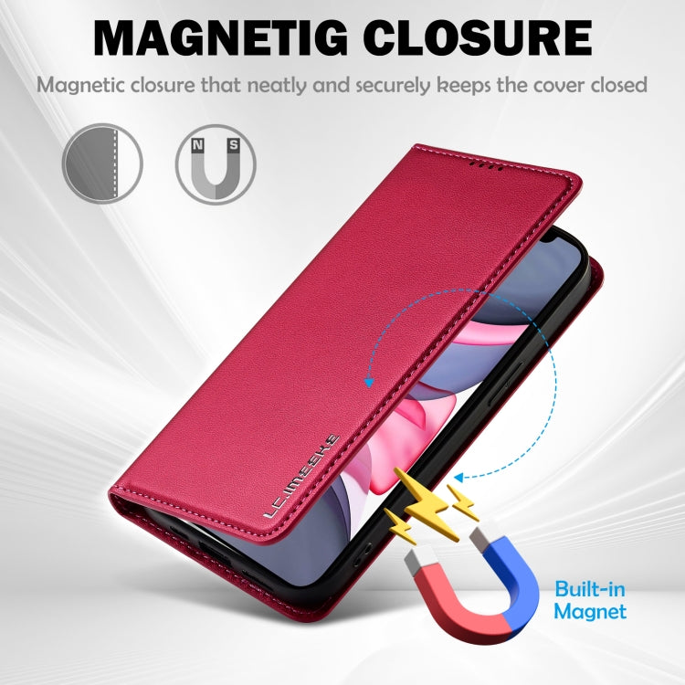 For iPhone 11 LC.IMEEKE L1 Series Frosted Fine Texture PU Phone Case