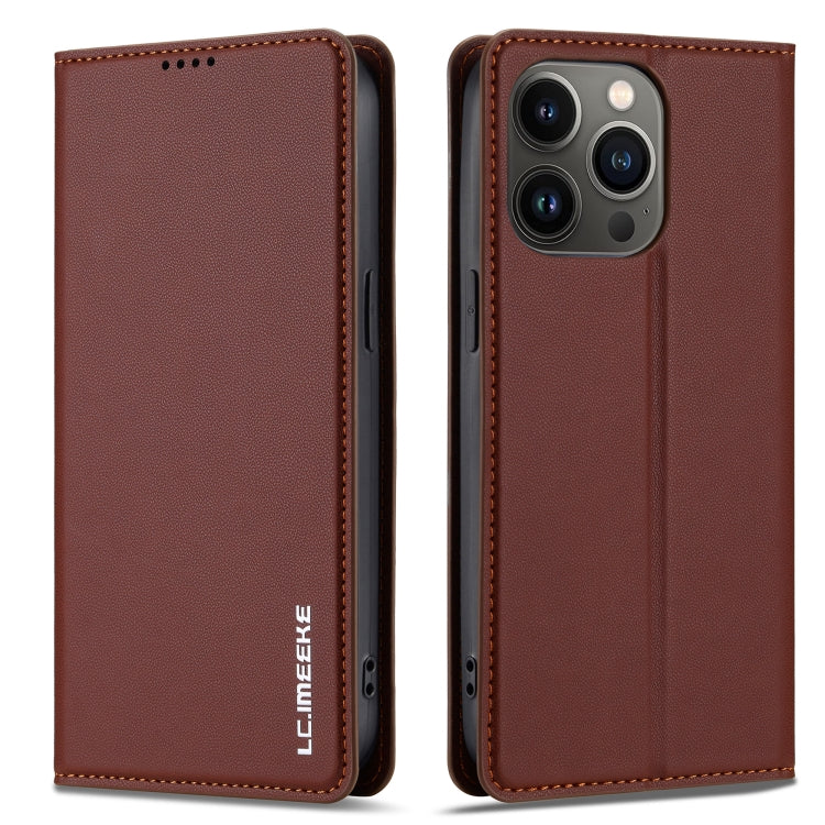 For iPhone 12 Pro Max LC.IMEEKE L1 Series Frosted Fine Texture PU Phone Case