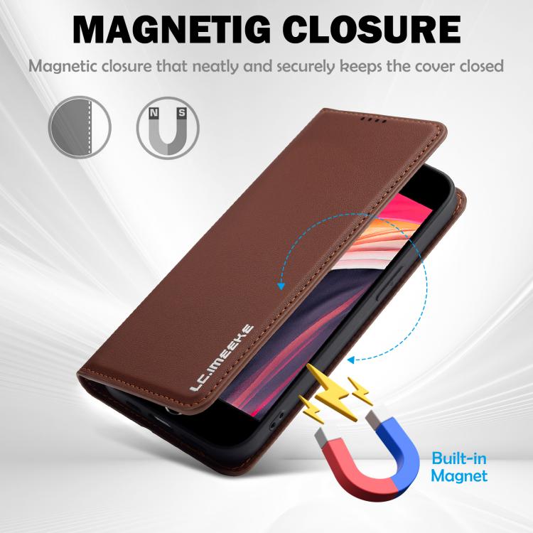 For iPhone 16e / 17e LC.IMEEKE L1 Series Frosted Fine Texture PU Phone Case