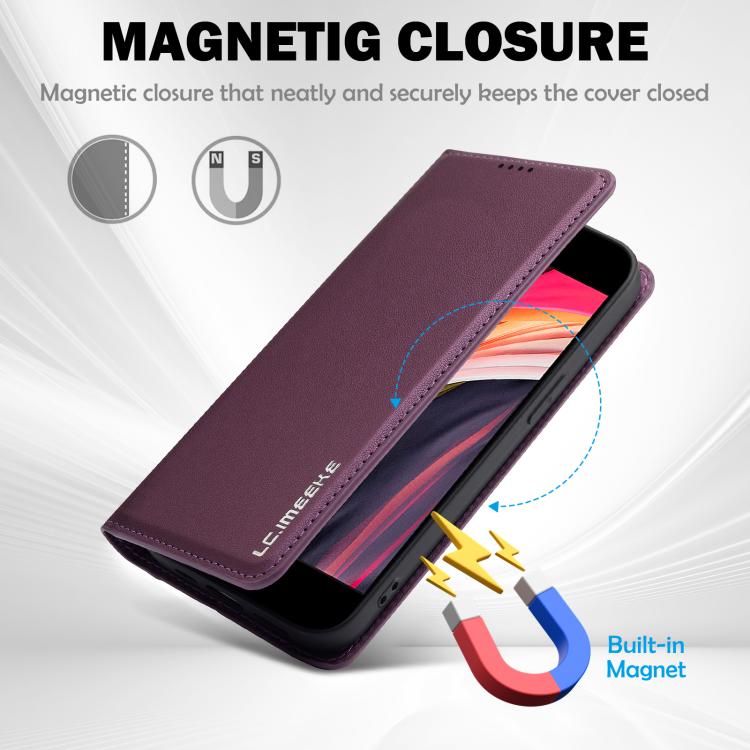 For iPhone 16e / 17e LC.IMEEKE L1 Series Frosted Fine Texture PU Phone Case