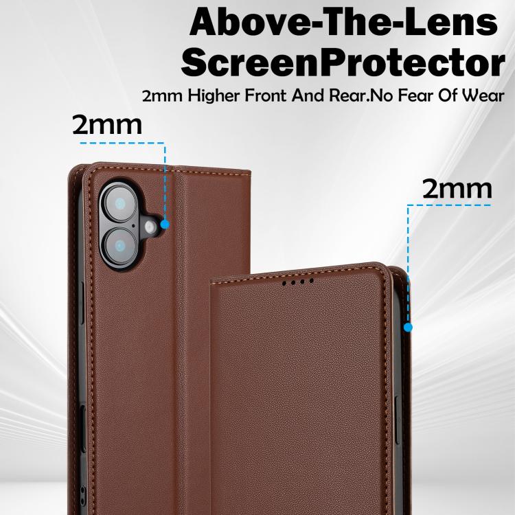 For iPhone 17 LC.IMEEKE L1 Series Frosted Fine Texture PU Phone Case
