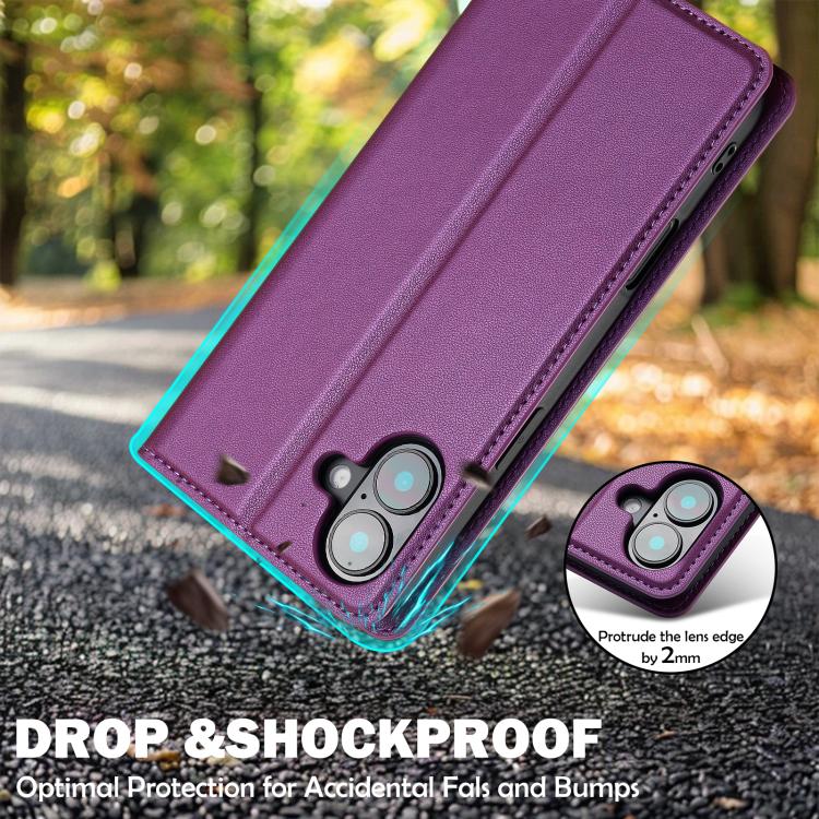 For iPhone 17 LC.IMEEKE L1 Series Frosted Fine Texture PU Phone Case