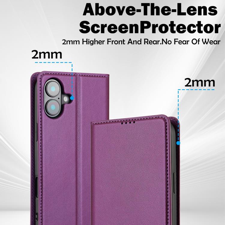 For iPhone 17 LC.IMEEKE L1 Series Frosted Fine Texture PU Phone Case