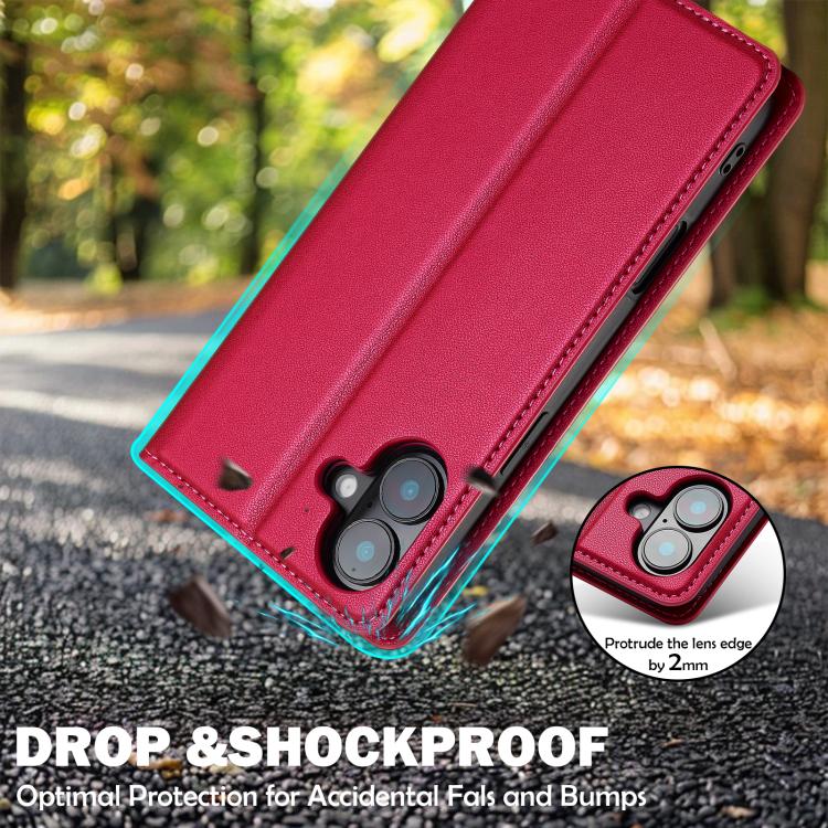 For iPhone 17 LC.IMEEKE L1 Series Frosted Fine Texture PU Phone Case