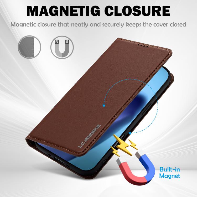 For iPhone Air LC.IMEEKE L1 Series Frosted Fine Texture PU Phone Case