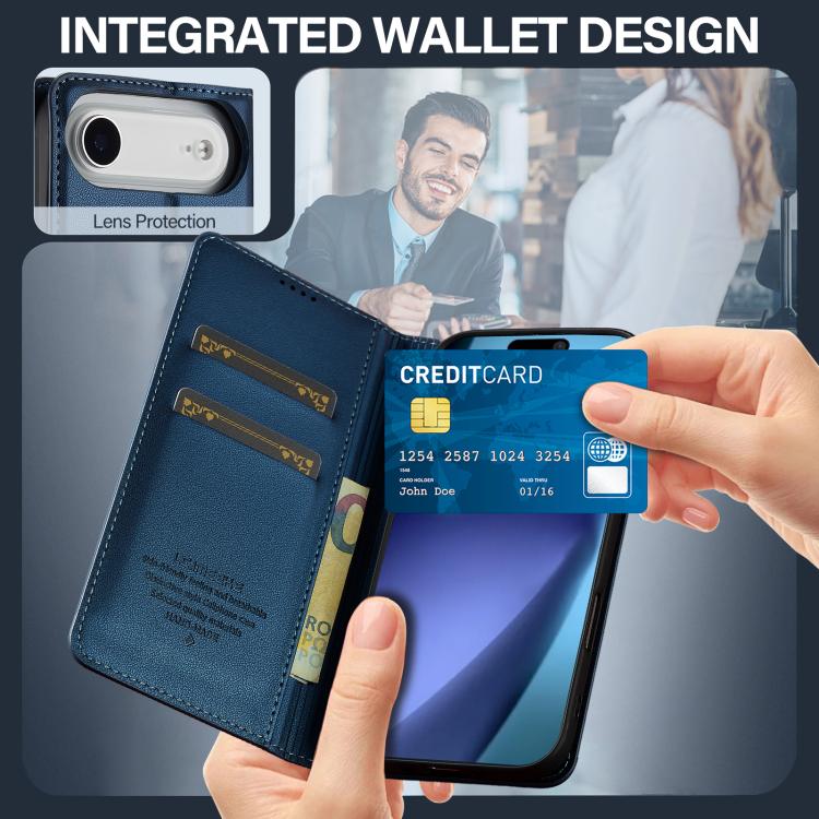For iPhone Air LC.IMEEKE L1 Series Frosted Fine Texture PU Phone Case