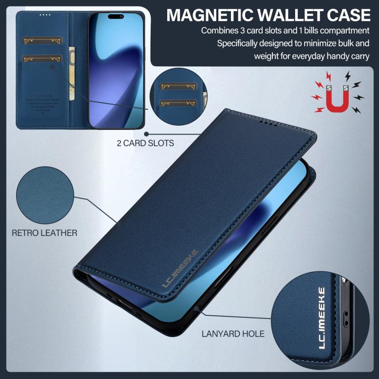 For iPhone Air LC.IMEEKE L1 Series Frosted Fine Texture PU Phone Case