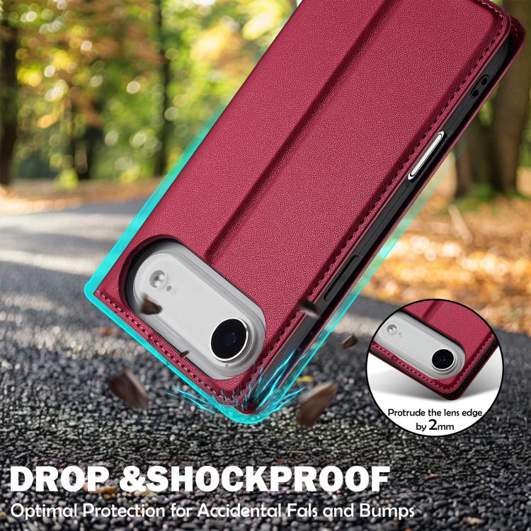 For iPhone Air LC.IMEEKE L1 Series Frosted Fine Texture PU Phone Case