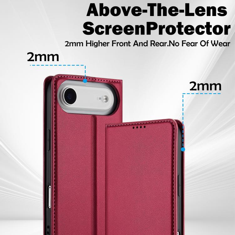 For iPhone Air LC.IMEEKE L1 Series Frosted Fine Texture PU Phone Case