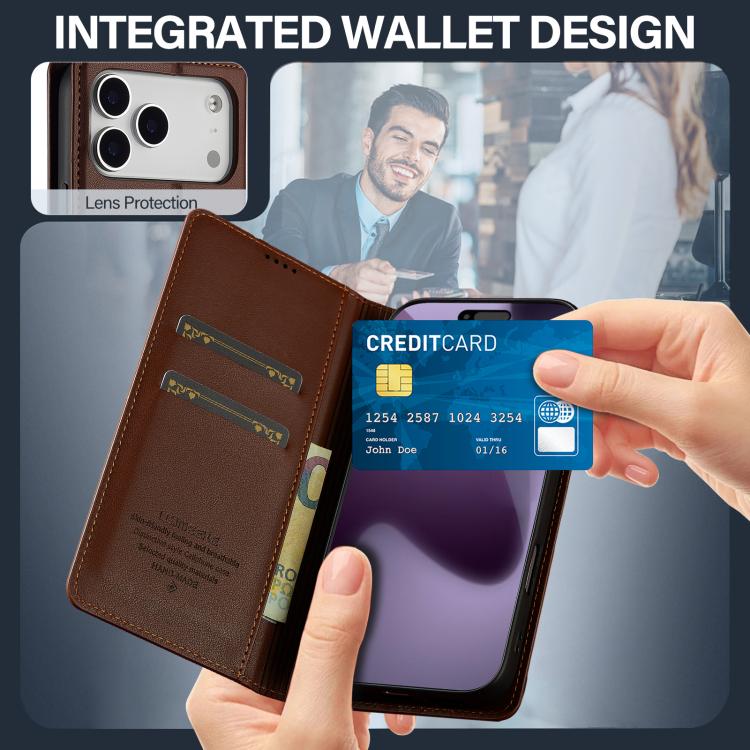 For iPhone 17 Pro LC.IMEEKE L1 Series Frosted Fine Texture PU Phone Case