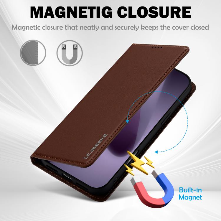 For iPhone 17 Pro LC.IMEEKE L1 Series Frosted Fine Texture PU Phone Case