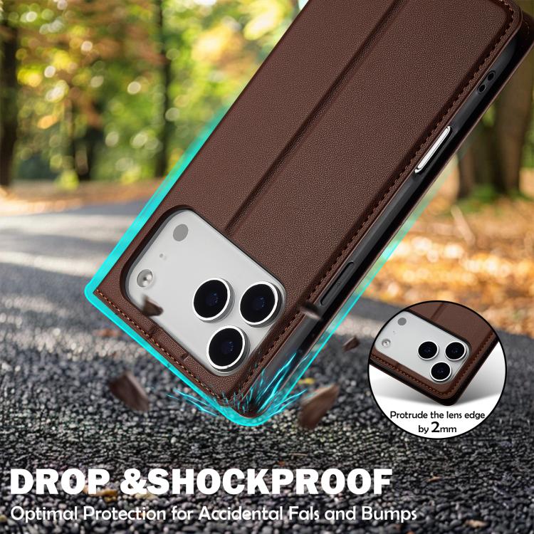 For iPhone 17 Pro LC.IMEEKE L1 Series Frosted Fine Texture PU Phone Case