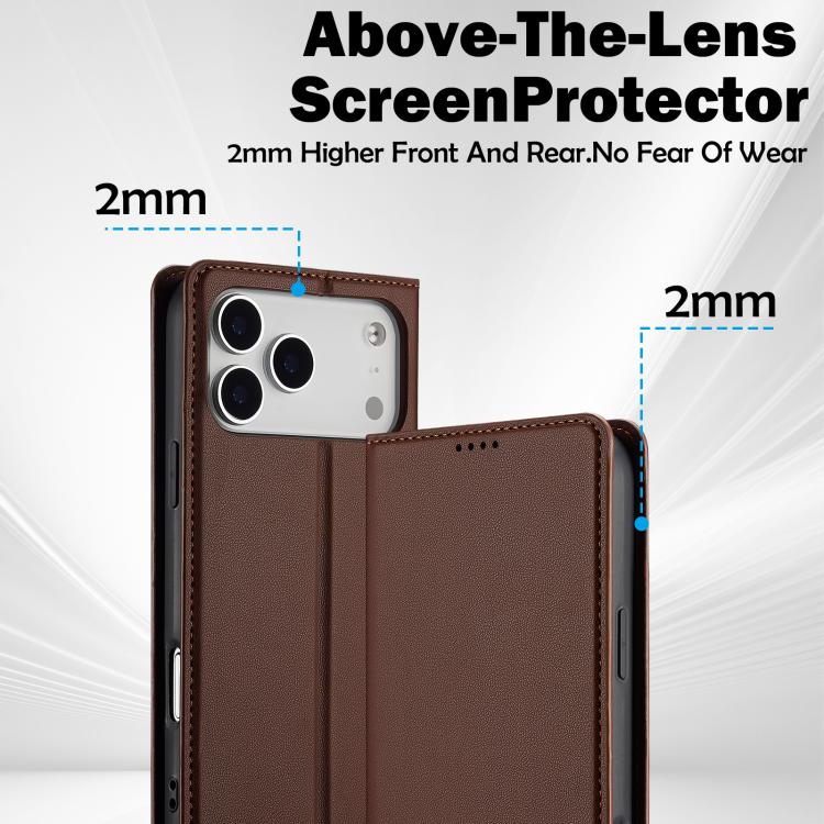 For iPhone 17 Pro LC.IMEEKE L1 Series Frosted Fine Texture PU Phone Case