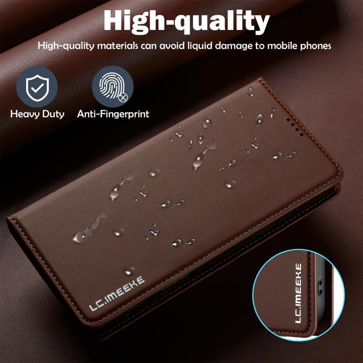 For iPhone 17 Pro LC.IMEEKE L1 Series Frosted Fine Texture PU Phone Case