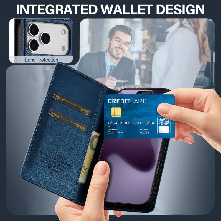 For iPhone 17 Pro LC.IMEEKE L1 Series Frosted Fine Texture PU Phone Case