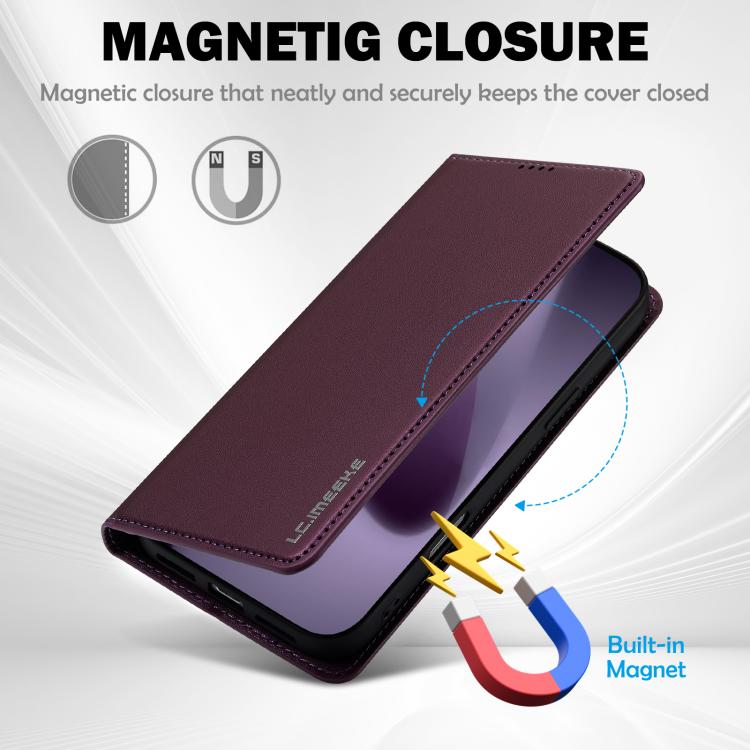 For iPhone 17 Pro LC.IMEEKE L1 Series Frosted Fine Texture PU Phone Case
