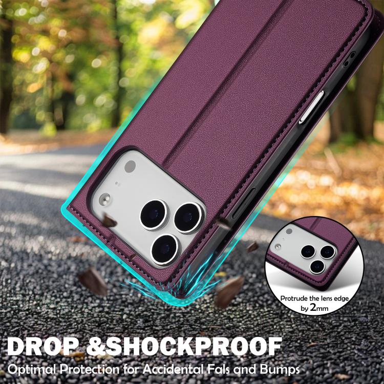 For iPhone 17 Pro LC.IMEEKE L1 Series Frosted Fine Texture PU Phone Case