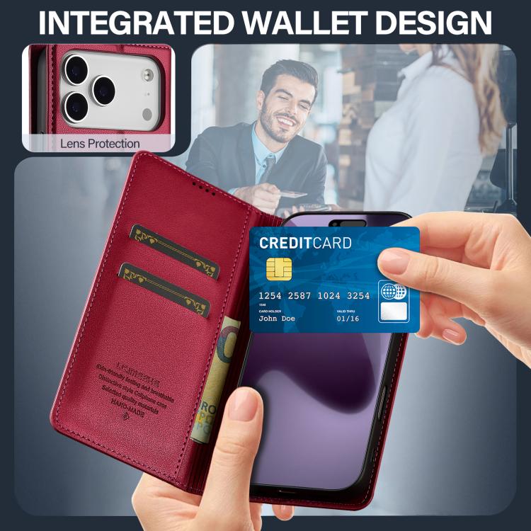 For iPhone 17 Pro LC.IMEEKE L1 Series Frosted Fine Texture PU Phone Case