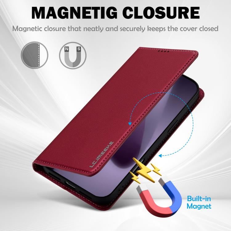 For iPhone 17 Pro LC.IMEEKE L1 Series Frosted Fine Texture PU Phone Case