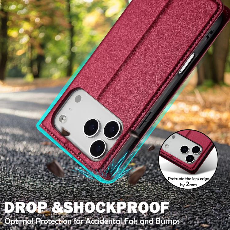 For iPhone 17 Pro LC.IMEEKE L1 Series Frosted Fine Texture PU Phone Case