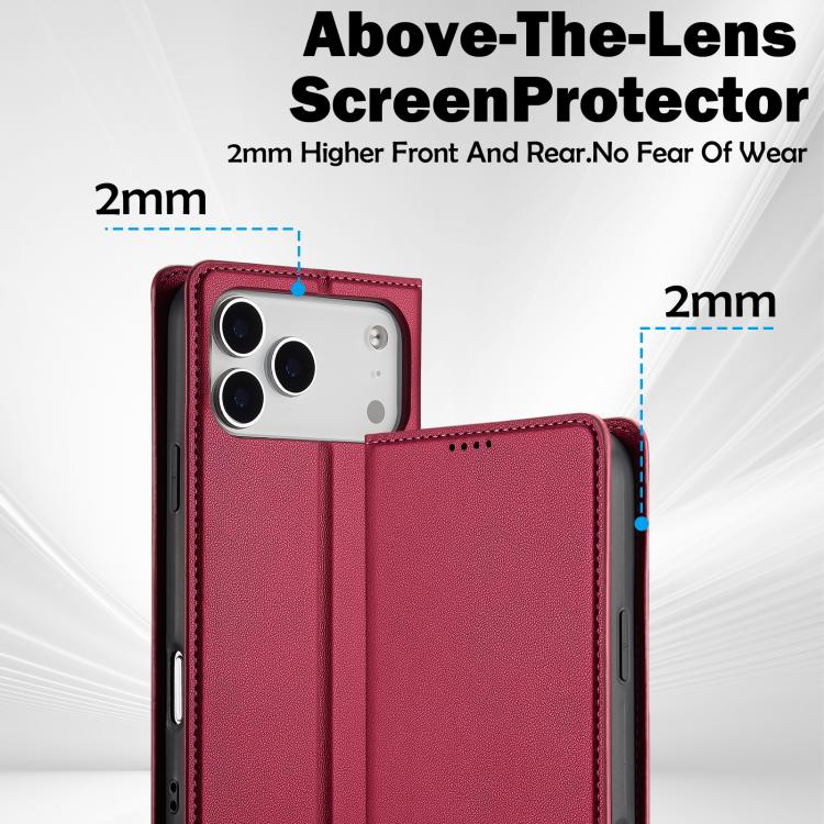For iPhone 17 Pro LC.IMEEKE L1 Series Frosted Fine Texture PU Phone Case