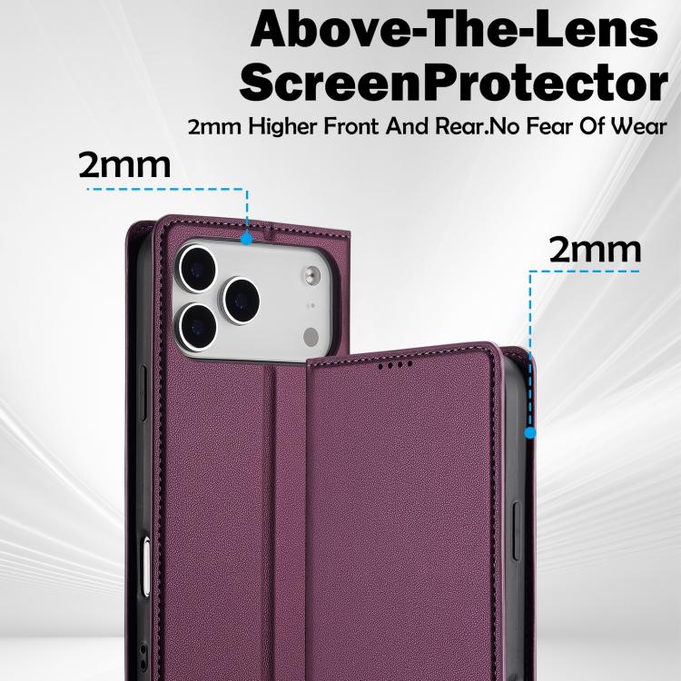 For iPhone 17 Pro Max LC.IMEEKE L1 Series Frosted Fine Texture PU Phone Case