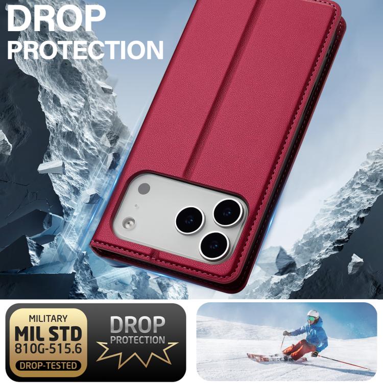 For iPhone 17 Pro Max LC.IMEEKE L1 Series Frosted Fine Texture PU Phone Case
