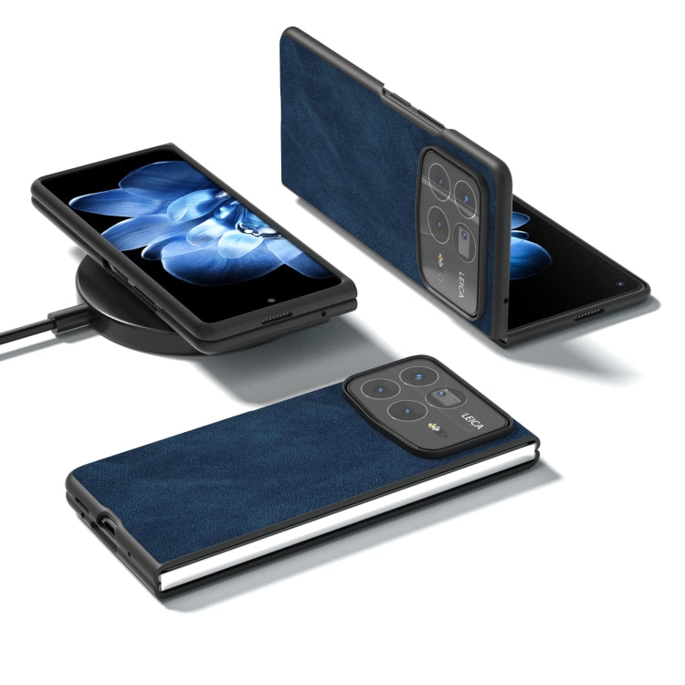 For Xiaomi Mix Fold 4 Black Frame PU Leather Full Coverage Phone Case