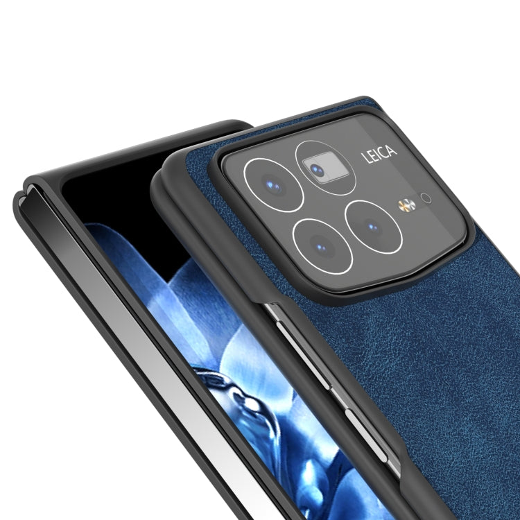For Xiaomi Mix Fold 4 Black Frame PU Leather Full Coverage Phone Case