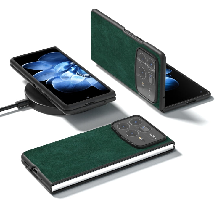 For Xiaomi Mix Fold 4 Black Frame PU Leather Full Coverage Phone Case