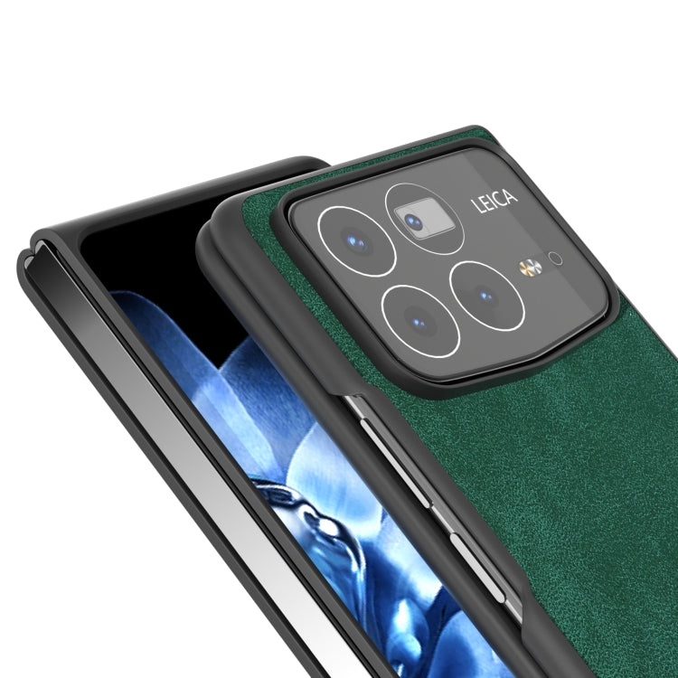 For Xiaomi Mix Fold 4 Black Frame PU Leather Full Coverage Phone Case