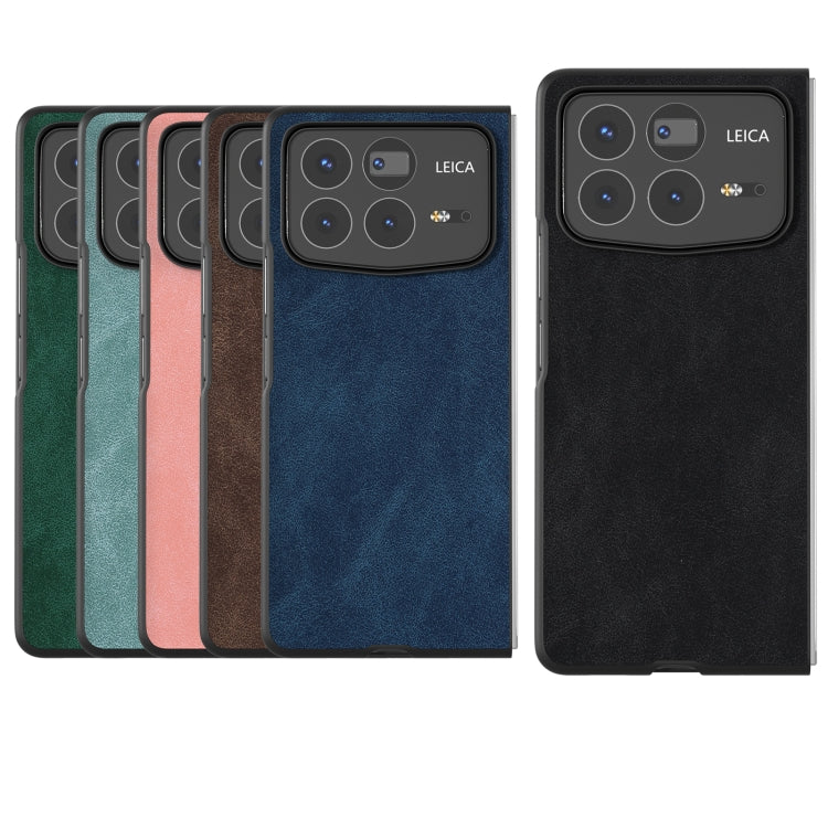 For Xiaomi Mix Fold 4 Black Frame PU Leather Full Coverage Phone Case