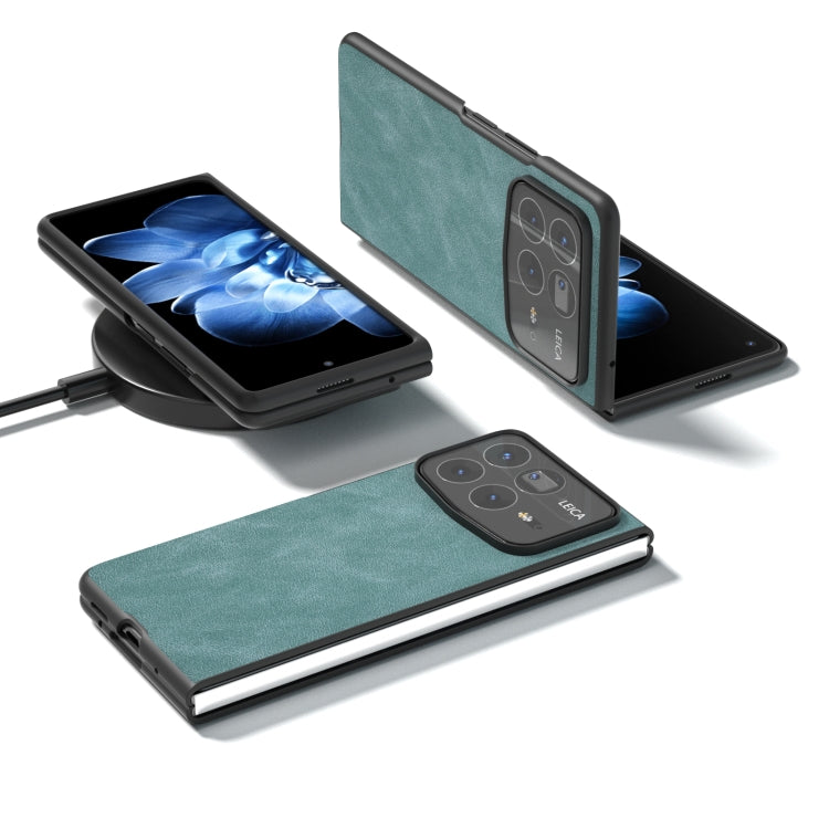 For Xiaomi Mix Fold 4 Black Frame PU Leather Full Coverage Phone Case