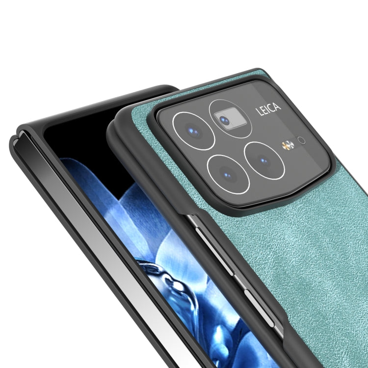 For Xiaomi Mix Fold 4 Black Frame PU Leather Full Coverage Phone Case