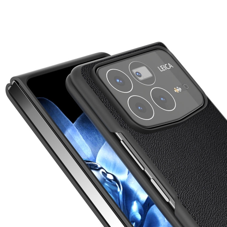 For Xiaomi Mix Fold 4 ABEEL Genuine Leather Elegant Black Edge Phone Case