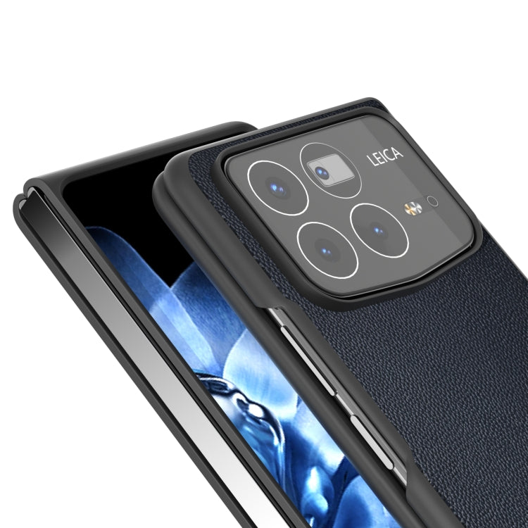 For Xiaomi Mix Fold 4 ABEEL Genuine Leather Elegant Black Edge Phone Case