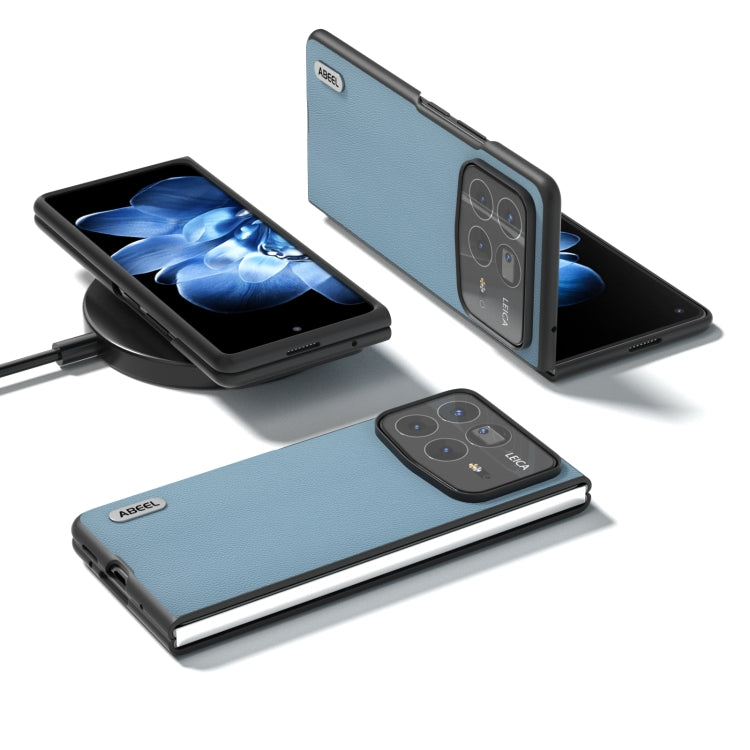 For Xiaomi Mix Fold 4 ABEEL Genuine Leather Elegant Black Edge Phone Case