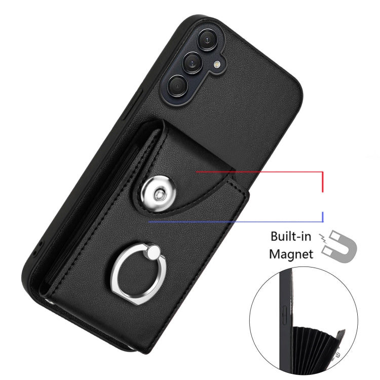 For Samsung Galaxy M55 / C55 5G Organ Card Bag Ring Holder Phone Case with Long Lanyard